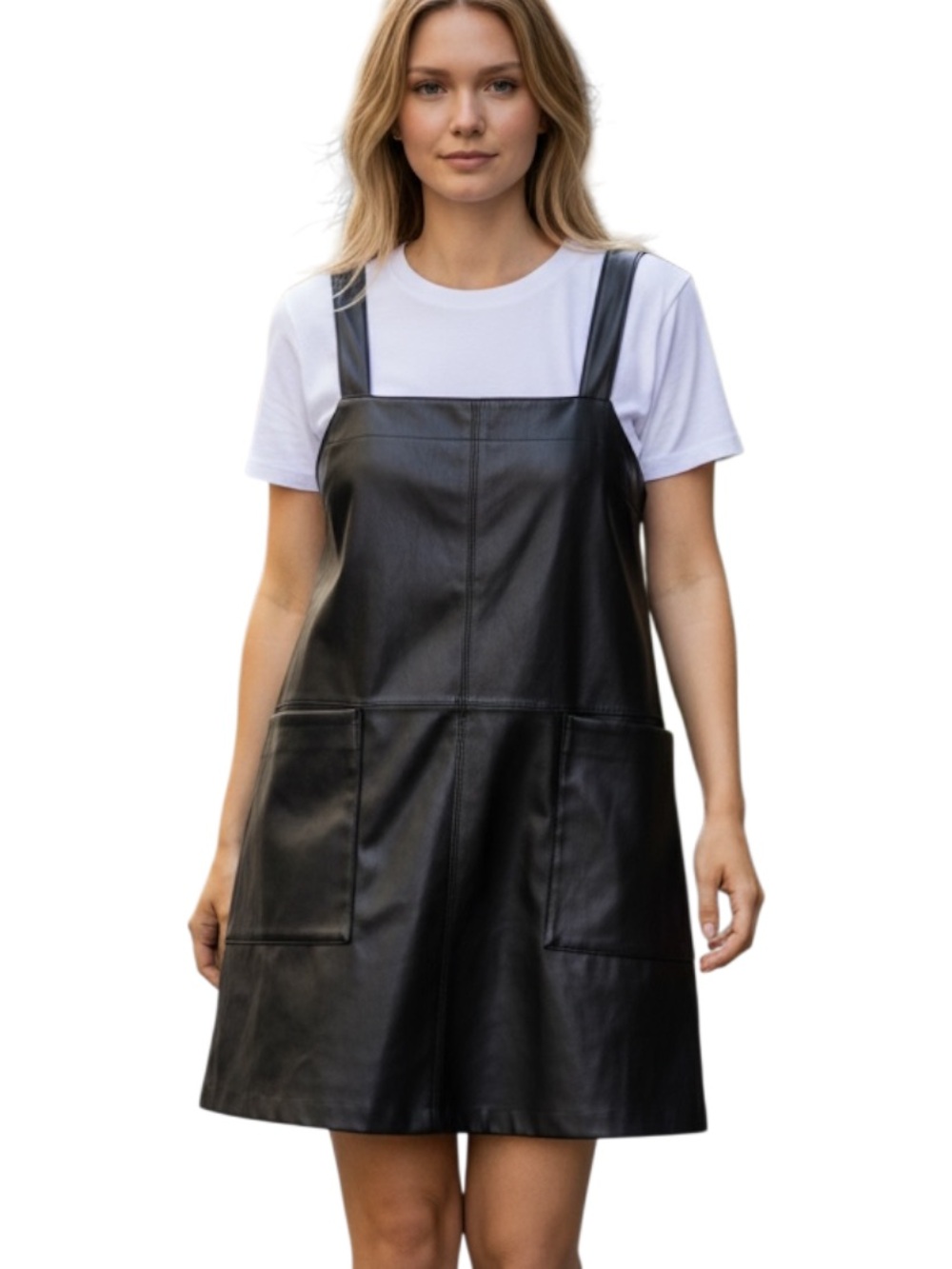 Abercrombie & Fitch Black Faux Leather Dress